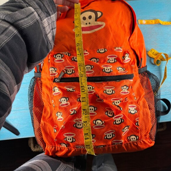 Vintage Paul Frank Orange Julius Monkey Collapsible Backpack - Picture 8 of 11